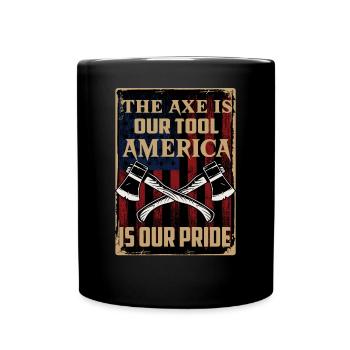 United States Woodworker Lumberjack Apparel - Tasse einfarbig - Schwarz - Vorne