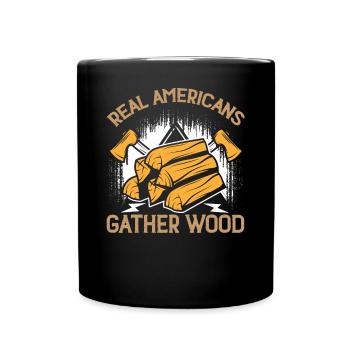 Wood Lover Wood Cutter Lumberjack Apparel - Tasse einfarbig - Schwarz - Vorne