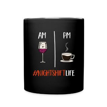 Night Shift Nurse - Full Colour Mug - black - Front