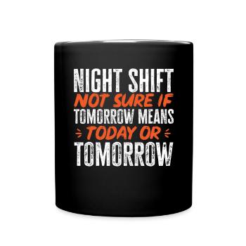 Night Shift Nurse - Full Colour Mug - black - Front