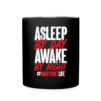 Infirmière de nuit - Mug uni - noir - Devant