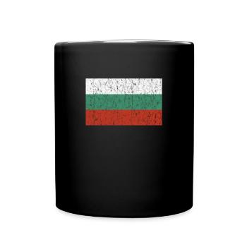 Bulgarien Flagge - Tasse einfarbig - Schwarz - Vorne