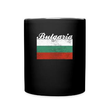 Bulgaria Bulgarien Flagge - Tasse einfarbig - Schwarz - Vorne