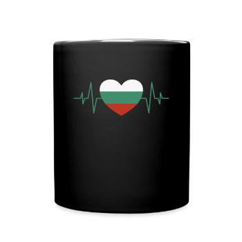 Bulgarie Coeur Battement De Coeur - Mug uni - noir - Devant