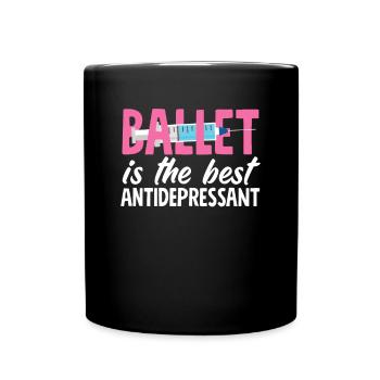 Süßes Ballerina Ballettänzerin Geschenk - Tasse einfarbig - Schwarz - Vorne