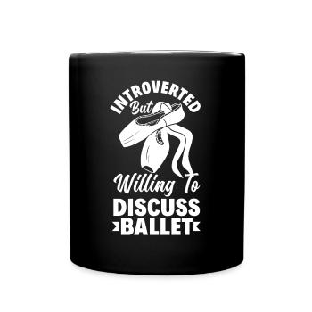 Süßes Ballerina Ballettänzerin Geschenk - Tasse einfarbig - Schwarz - Vorne