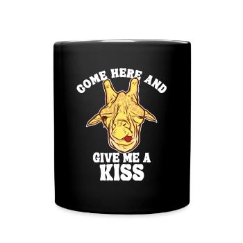 Viens ici et donne-moi un baiser girafidés africains - Mug uni - noir - Devant