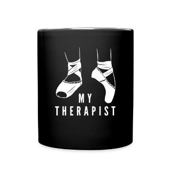 Süßes Ballerina Ballettänzerin Geschenk - Tasse einfarbig - Schwarz - Vorne