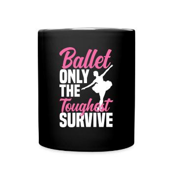 Süßes Ballerina Ballettänzerin Geschenk - Tasse einfarbig - Schwarz - Vorne
