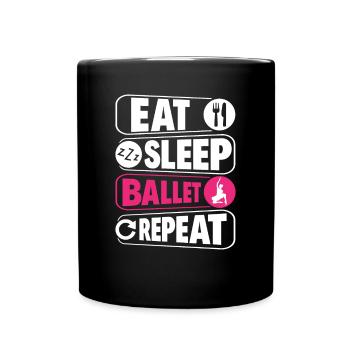 Cute Ballerina Ballet Dancer Gift - Full Colour Mug - black - Front