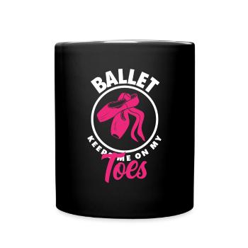 Cute Ballerina Ballet Dancer Gift - Full Colour Mug - black - Front