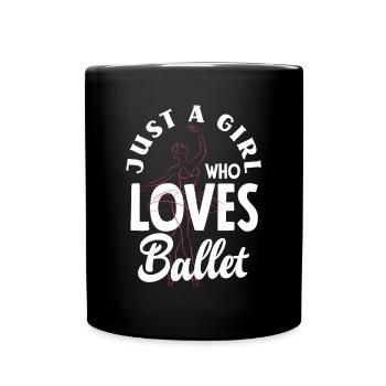 Süßes Ballerina Ballettänzerin Geschenk - Tasse einfarbig - Schwarz - Vorne