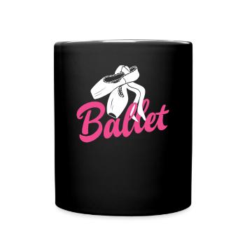 Süßes Ballerina Ballettänzerin Geschenk - Tasse einfarbig - Schwarz - Vorne