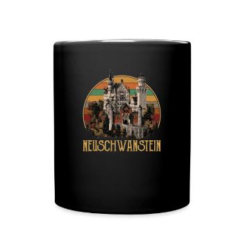Neuschwanstein, Germany, Germany - Full Colour Mug - black - Front