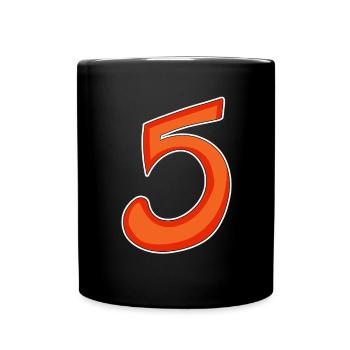 5 - Tasse einfarbig - Schwarz - Vorne
