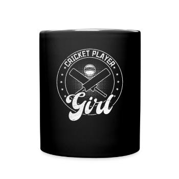Joueur De Cricket Fille Cricket - Mug uni - noir - Devant
