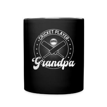 Cricket Player Grandpa Cricket - Tasse einfarbig - Schwarz - Vorne