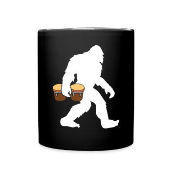 Bongo Musik Geschenk - Tasse einfarbig - Schwarz - Vorne