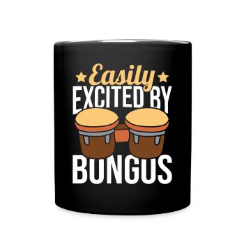 Bongo Musik Geschenk - Tasse einfarbig - Schwarz - Vorne
