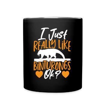 Binturong Bearcat Gift - Full Colour Mug - black - Front