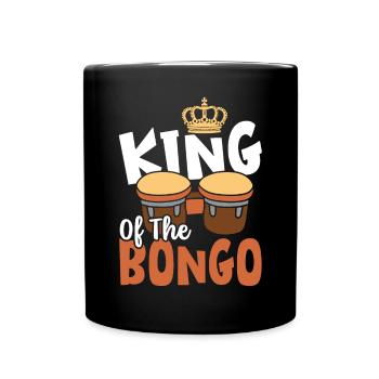 Bongo Musik Geschenk - Tasse einfarbig - Schwarz - Vorne