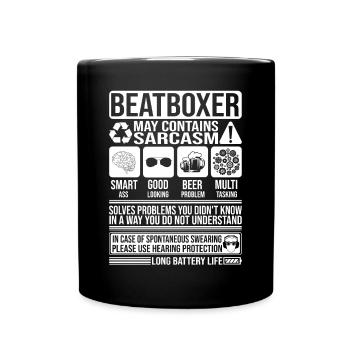 Beatboxer Sarcasme drôle Cadeau Beatboxer - Mug uni - noir - Devant