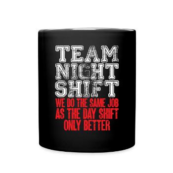 Night Shift Nurse - Full Colour Mug - black - Front