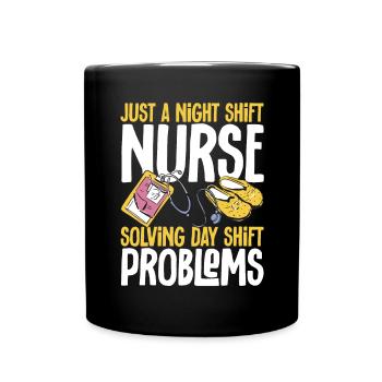 Night Shift Nurse - Full Colour Mug - black - Front
