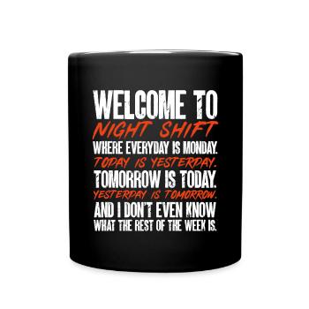Night Shift Nurse - Full Colour Mug - black - Front