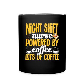 Night Shift Nurse - Full Colour Mug - black - Front
