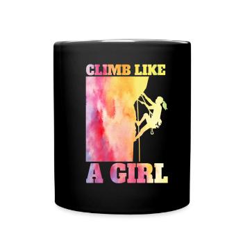 Grimpeur Escalade Montagne - Mug uni - noir - Devant