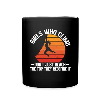 Grimpeur Escalade Montagne - Mug uni - noir - Devant