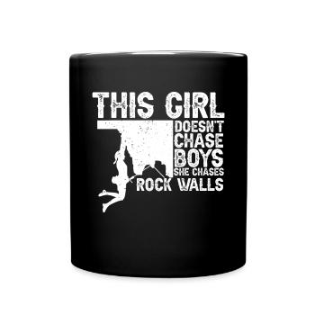 Grimpeur Escalade Montagne - Mug uni - noir - Devant