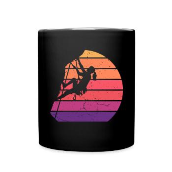 Grimpeur Escalade Montagne - Mug uni - noir - Devant