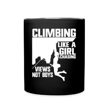 Grimpeur Escalade Montagne - Mug uni - noir - Devant