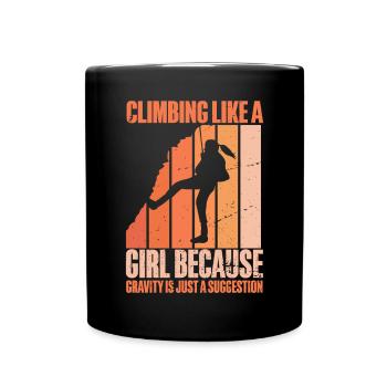 Grimpeur Escalade Montagne - Mug uni - noir - Devant