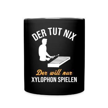 The Xylophone Player – Harmless, Humorous - Full Colour Mug - black - Front