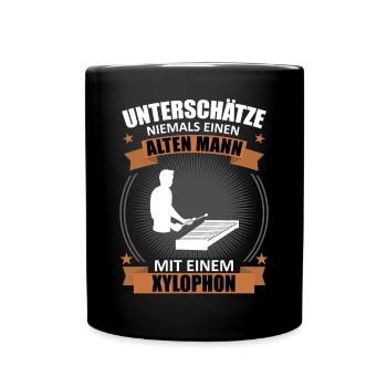 Old Master on the Xylophone Indomitable Gift - Full Colour Mug - black - Front