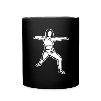 Yogini Skizze - Tasse einfarbig - Schwarz - Vorne
