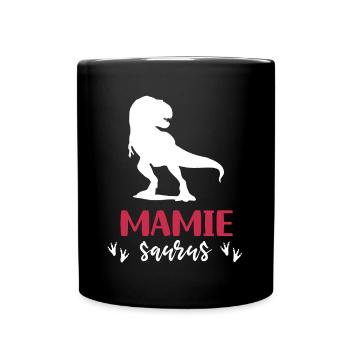 Oma Saurus Dinosaurier T Rex Oma - Tasse einfarbig - Schwarz - Vorne
