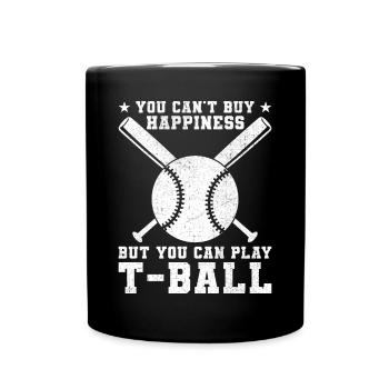 Teeball - Le bonheur ne s’achète pas, mais on peut jouer - Mug uni - noir - Devant