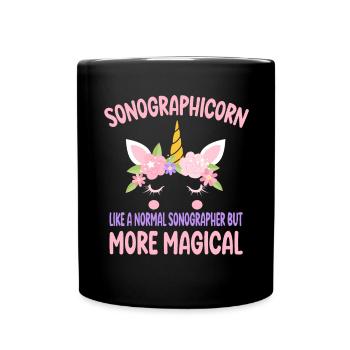 Sonographicorn like a normal Sonographist gifts - Full Colour Mug - black - Front