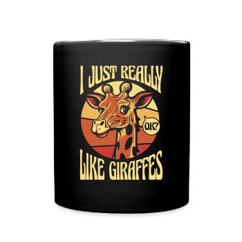 Tout comme les girafes girafes nubiennes - Mug uni - noir - Devant