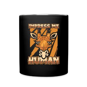 Impress Me Humain Giraffidés Africains Girafe Nubienne - Mug uni - noir - Devant