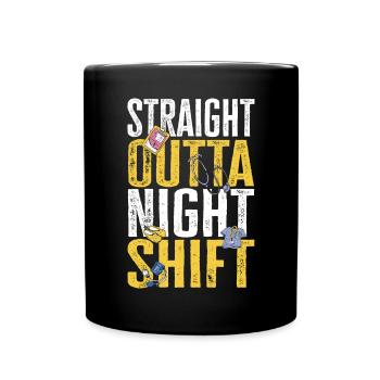Infirmière de nuit - Mug uni - noir - Devant