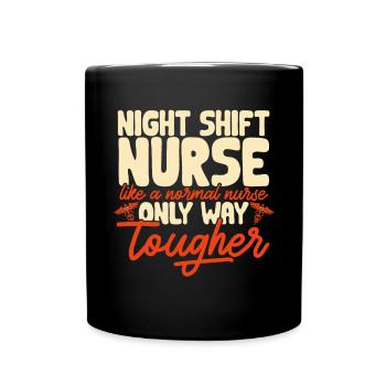 Night Shift Nurse - Full Colour Mug - black - Front