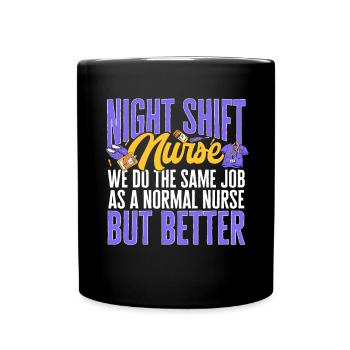 Night Shift Nurse - Full Colour Mug - black - Front
