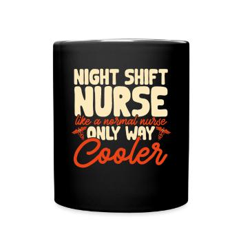 Night Shift Nurse - Full Colour Mug - black - Front