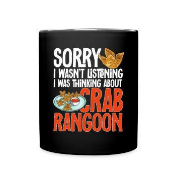 Krabben Rangoon Crab Rangoon - Full Colour Mug - black - Front