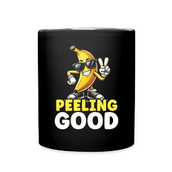 Bananenliebhaber Bananenfresser Essen Tropische Früchte - Tasse einfarbig - Schwarz - Vorne